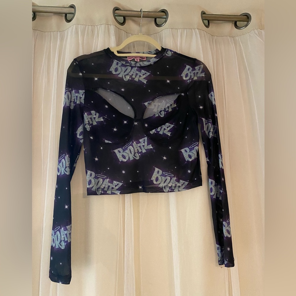 Limited edition Bratz long sleeve mesh top